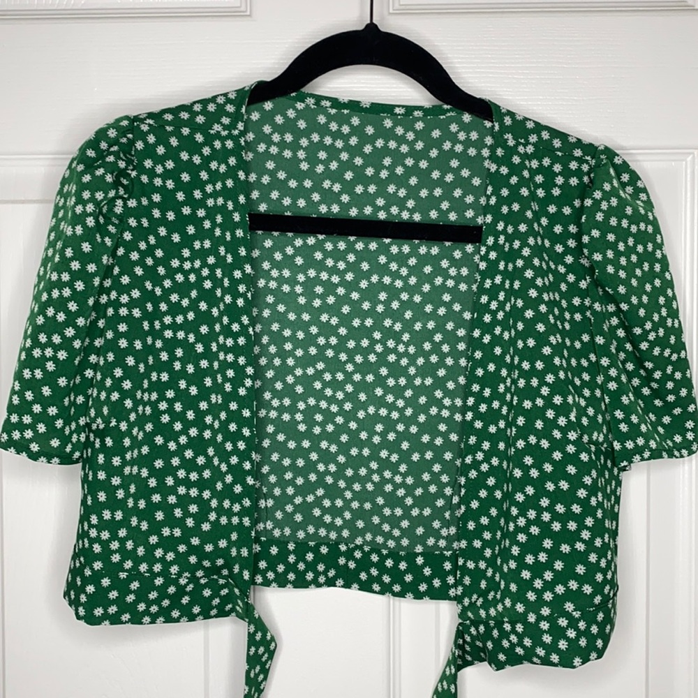 green wrap top
